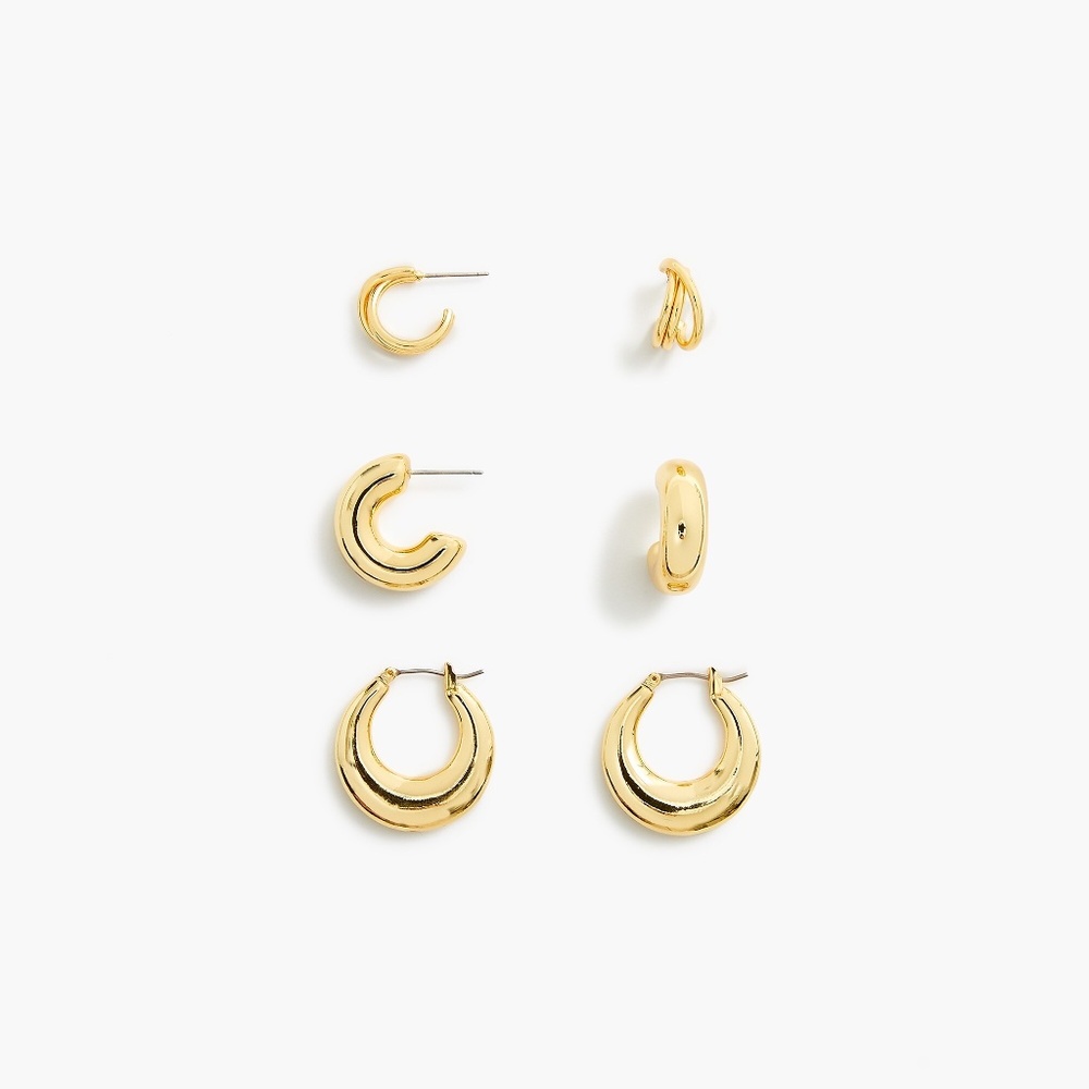 J.Crew Set-of Three Hoop Earrings